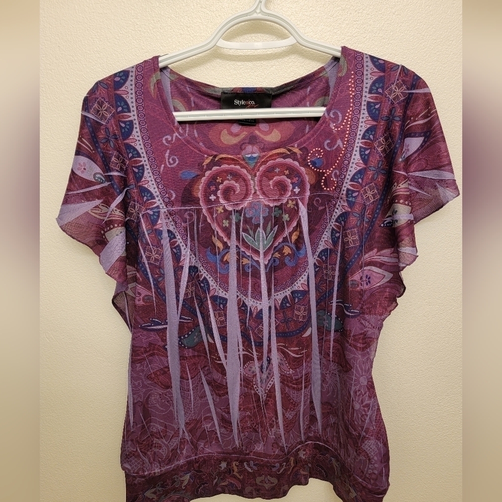 Style & Co Short Sleeve Top